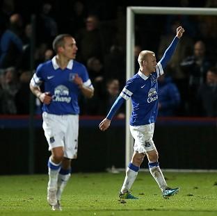 Congleton Guardian: Steven Naismith celebrates scoring his second goal Congleton Guardian: Steven Naismith celebrates scoring his second goal
