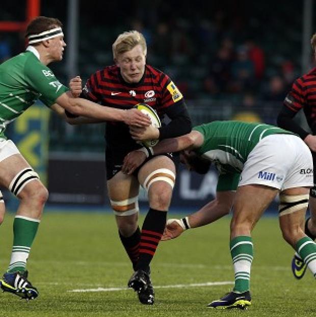 Congleton Guardian: Jackson Wray scored twice for Saracens Congleton Guardian: Jackson Wray scored twice for Saracens