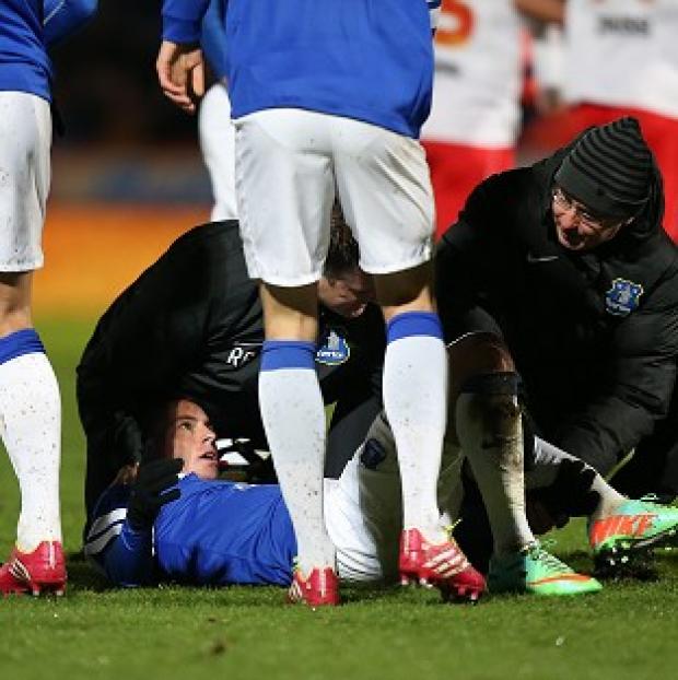 Congleton Guardian: Bryan Oviedo has had surgery after breaking his tibia and fibula against Stevenage Congleton Guardian: Bryan Oviedo has had surgery after breaking his tibia and fibula against Stevenage
