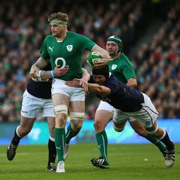 Congleton Guardian: Jamie Heaslip, centre, led Ireland to victory in their Six Nations opener against Scotland Congleton Guardian: Jamie Heaslip, centre, led Ireland to victory in their Six Nations opener against Scotland