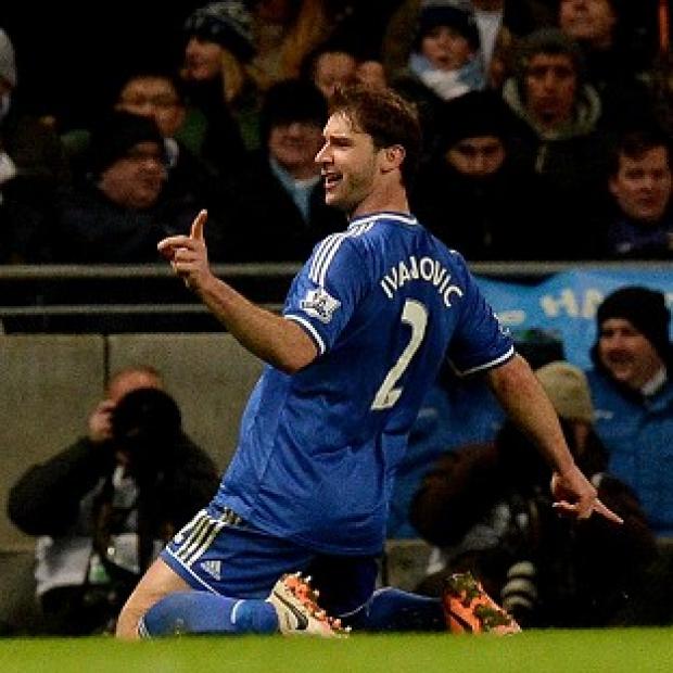 Congleton Guardian: Branislav Ivanovic celebrates after scoring the winner Congleton Guardian: Branislav Ivanovic celebrates after scoring the winner