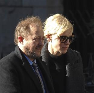 Congleton Guardian: Actress Cate Blanchett and her husband Andrew Upton arrive for the private funeral of actor Philip Seymour Hoffman Congleton Guardian: Actress Cate Blanchett and her husband Andrew Upton arrive for the private funeral of actor Philip Seymour Hoffman