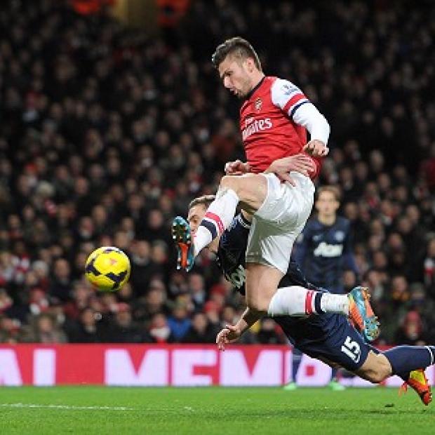 Congleton Guardian: Olivier Giroud had a number of chances for Arsenal Congleton Guardian: Olivier Giroud had a number of chances for Arsenal