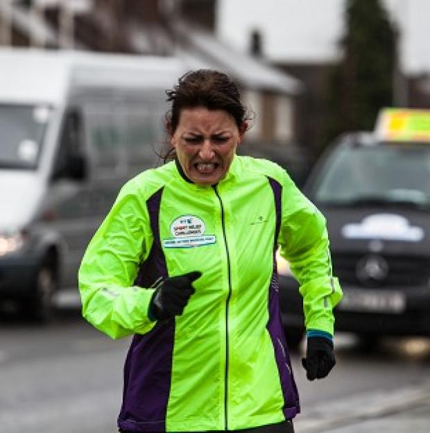 Congleton Guardian: Davina Mcall broke down in tears as she finished her Sport Relief Challenge Congleton Guardian: Davina Mcall broke down in tears as she finished her Sport Relief Challenge