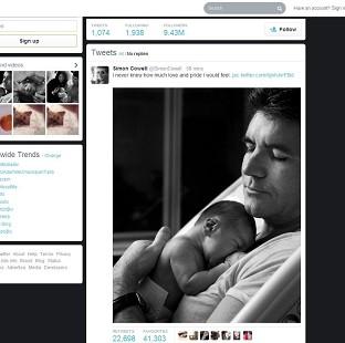 Congleton Guardian: Simon Cowell has released the first pictures of his newborn son Eric on Twitter Congleton Guardian: Simon Cowell has released the first pictures of his newborn son Eric on Twitter