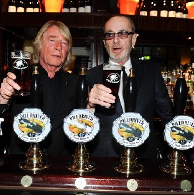 Congleton Guardian: Rick Parfitt and Francis Rossi of Status Quo with their new beer Piledriver Congleton Guardian: Rick Parfitt and Francis Rossi of Status Quo with their new beer Piledriver