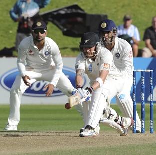 Congleton Guardian: Brendon McCullum continues to frustrate India (AP) Congleton Guardian: Brendon McCullum continues to frustrate India (AP)