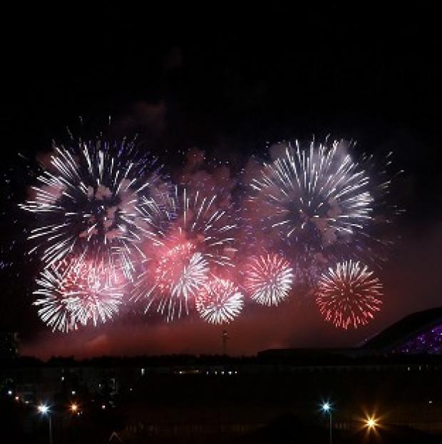 Congleton Guardian: Fireworks over the Fisht Olympic Stadium mark the end of the Games Congleton Guardian: Fireworks over the Fisht Olympic Stadium mark the end of the Games