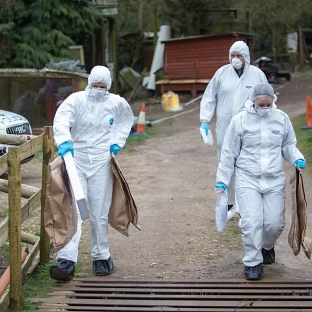 Congleton Guardian: Police at the murder scene at Keepers Cottage Stud Congleton Guardian: Police at the murder scene at Keepers Cottage Stud