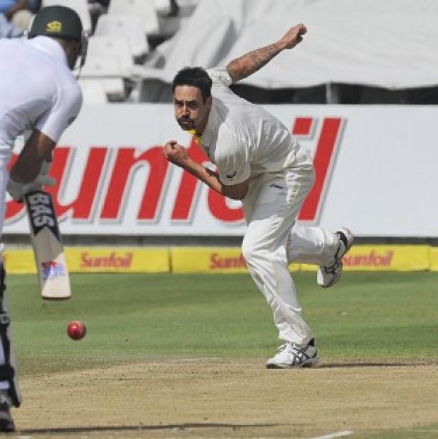 Congleton Guardian: Mitchell Johnson, right, took four wickets in South Africa's first innings to give his side the ascendancy (AP) Congleton Guardian: Mitchell Johnson, right, took four wickets in South Africa's first innings to give his side the ascendancy (AP)