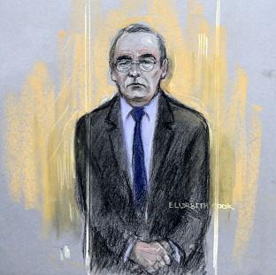 Congleton Guardian: Court artist sketch by Elizabeth Cook of Fred Talbot in the dock at Manchester Magistrates' Court. Congleton Guardian: Court artist sketch by Elizabeth Cook of Fred Talbot in the dock at Manchester Magistrates' Court.
