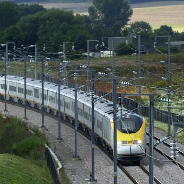 Congleton Guardian: A Eurostar train travels through Ashford in Kent Congleton Guardian: A Eurostar train travels through Ashford in Kent