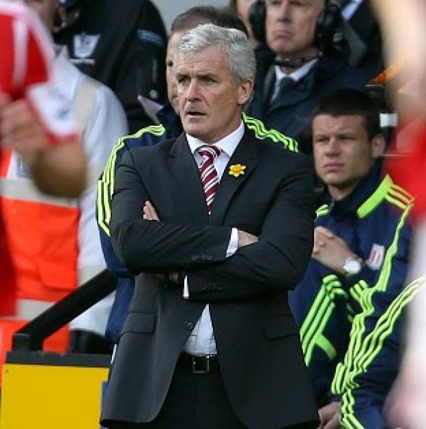 Congleton Guardian: Mark Hughes felt Stoke were unlucky to only draw with Norwich Congleton Guardian: Mark Hughes felt Stoke were unlucky to only draw with Norwich
