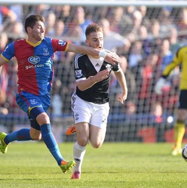 Congleton Guardian: Luke Shaw, right, helped Southampton to victory at Selhurst Park Congleton Guardian: Luke Shaw, right, helped Southampton to victory at Selhurst Park