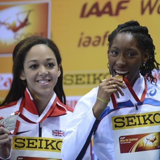 Congleton Guardian: Katarina Johnson-Thompson, left, secured silver in Sopot (AP) Congleton Guardian: Katarina Johnson-Thompson, left, secured silver in Sopot (AP)
