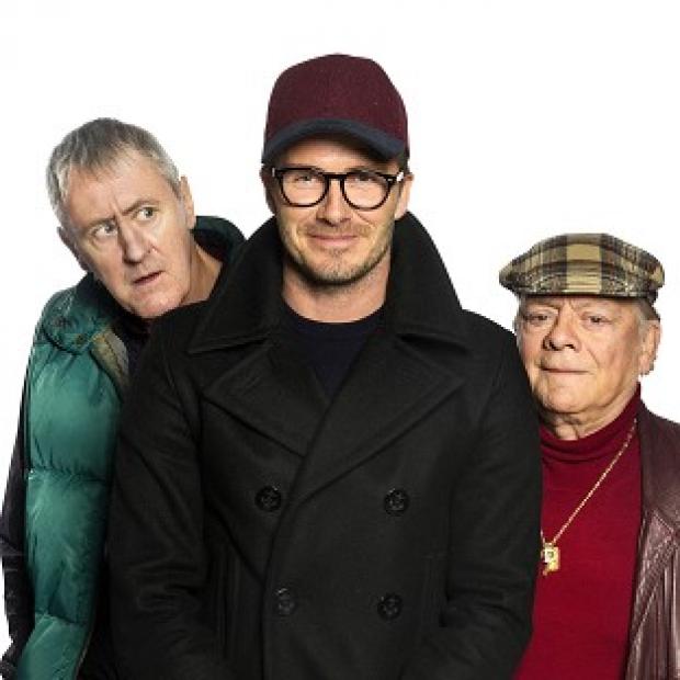 Congleton Guardian: David Beckham joined Sir David Jason and Nicholas Lyndhurst in a special Only Fools And Horses sketch Congleton Guardian: David Beckham joined Sir David Jason and Nicholas Lyndhurst in a special Only Fools And Horses sketch