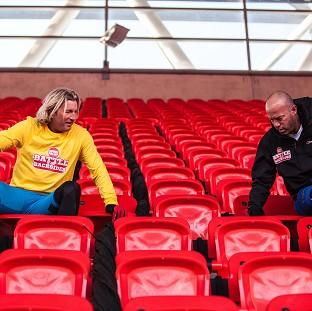 Congleton Guardian: Robbie Savage and Alan Shearer went head to head in the Sport Relief Battle of the Backsides (Comic Relief/PA) Congleton Guardian: Robbie Savage and Alan Shearer went head to head in the Sport Relief Battle of the Backsides (Comic Relief/PA)
