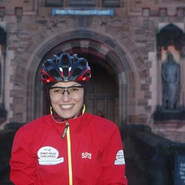 Congleton Guardian: Davina McCall at the start of her Sport Relief challenge Congleton Guardian: Davina McCall at the start of her Sport Relief challenge