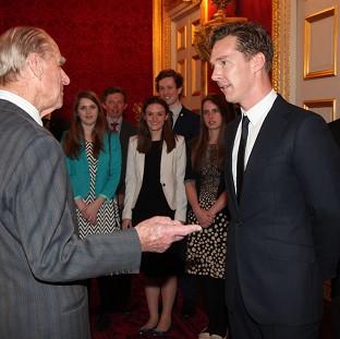 Congleton Guardian: Benedict Cumberbatch met the Duke of Edinburgh during the ceremony Congleton Guardian: Benedict Cumberbatch met the Duke of Edinburgh during the ceremony