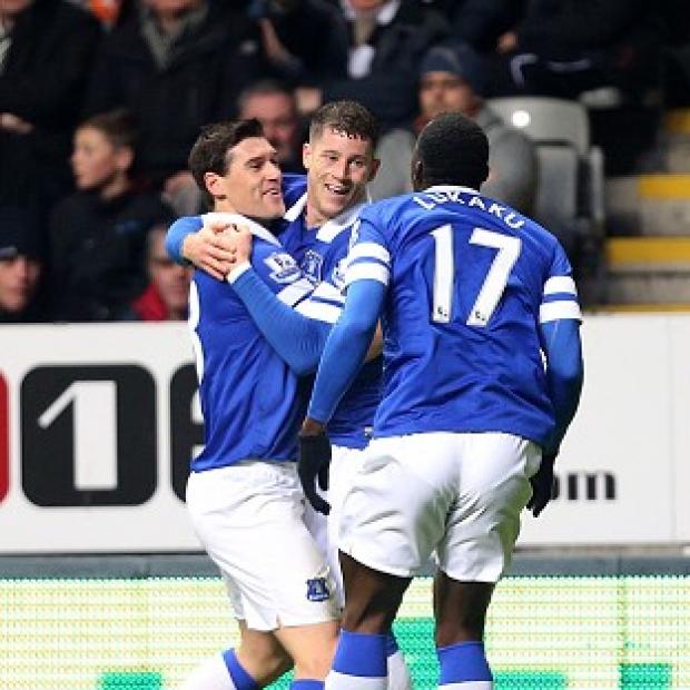 Congleton Guardian: Everton's Ross Barkley, centre, scored a spectacular goal for Everton against Newcastle Congleton Guardian: Everton's Ross Barkley, centre, scored a spectacular goal for Everton against Newcastle