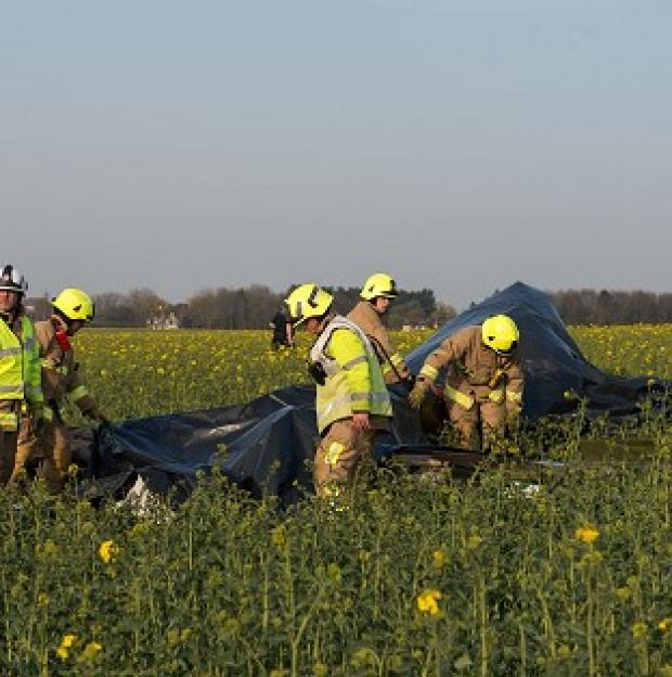 Congleton Guardian: Emergency services at the scene of a plane crash near Ongar, Essex, where a Yak 52 aircraft's pilot and passenger, both from Essex, were killed after the plane flew out from North Weald airfield. Congleton Guardian: Emergency services at the scene of a plane crash near Ongar, Essex, where a Yak 52 aircraft's pilot and passenger, both from Essex, were killed after the plane flew out from North Weald airfield.