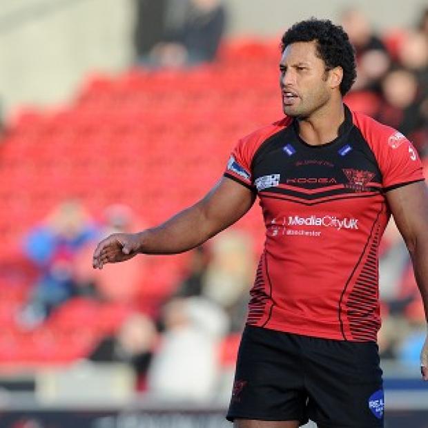Congleton Guardian: Francis Meli scored a hat-trick of tries for Salford Congleton Guardian: Francis Meli scored a hat-trick of tries for Salford