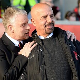 Congleton Guardian: Marwan Koukash, right, said he had moved Brian Noble upstairs Congleton Guardian: Marwan Koukash, right, said he had moved Brian Noble upstairs