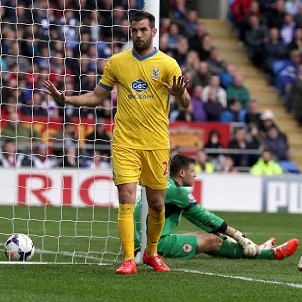 Congleton Guardian: Crystal Palace midfielder Joe Ledley celebrates scoring against his former club Cardiff Congleton Guardian: Crystal Palace midfielder Joe Ledley celebrates scoring against his former club Cardiff
