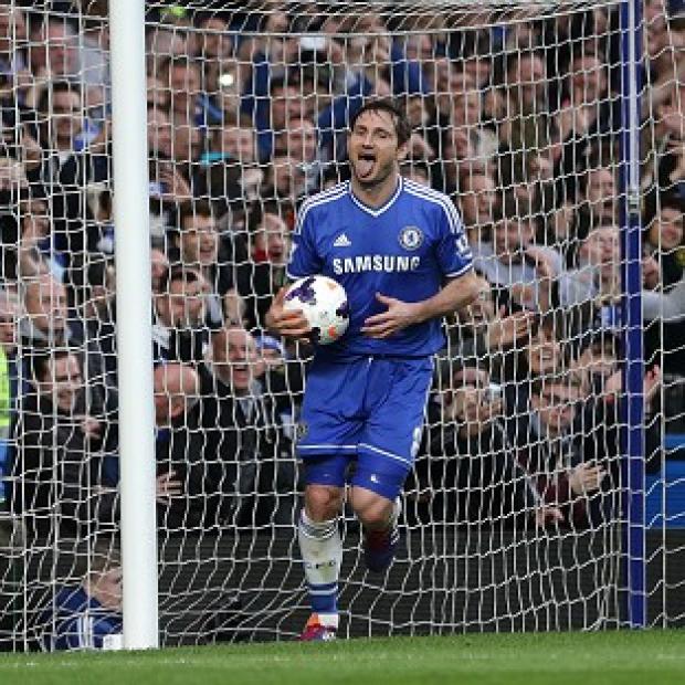 Congleton Guardian: Frank Lampard netted Chelsea's second in their 3-0 win over Stoke Congleton Guardian: Frank Lampard netted Chelsea's second in their 3-0 win over Stoke
