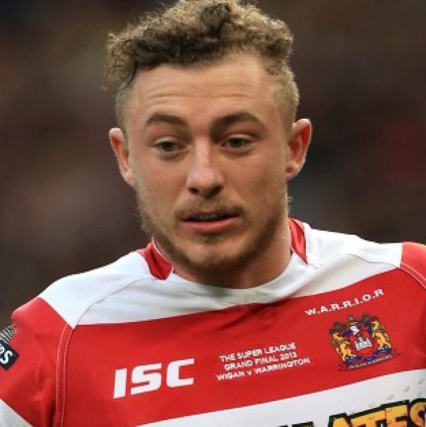 Congleton Guardian: Josh Charnley twisted his knee against Dewsbury Congleton Guardian: Josh Charnley twisted his knee against Dewsbury