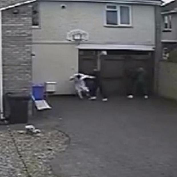 Congleton Guardian: The moment a woman confronted two suspected burglars in her dressing gown before being subjected to an horrific attack at her home in Kettering, Northamptonshire. Congleton Guardian: The moment a woman confronted two suspected burglars in her dressing gown before being subjected to an horrific attack at her home in Kettering, Northamptonshire.