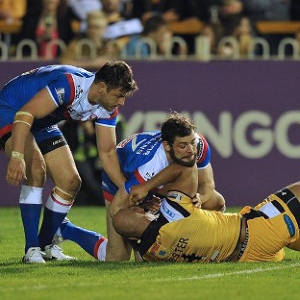 Congleton Guardian: Nathan Brown hailed Paul Wellens', centre, impact as St Helens fought back to defeat Castleford Congleton Guardian: Nathan Brown hailed Paul Wellens', centre, impact as St Helens fought back to defeat Castleford