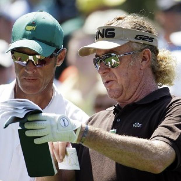 Congleton Guardian: Miguel Angel Jimenez, right, fired a superb 66 at Augusta (AP) Congleton Guardian: Miguel Angel Jimenez, right, fired a superb 66 at Augusta (AP)
