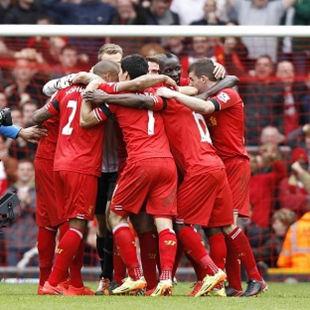 Congleton Guardian: Liverpool celebrate after the final whistle Congleton Guardian: Liverpool celebrate after the final whistle