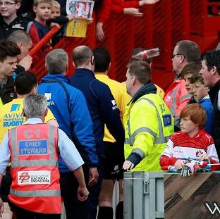Congleton Guardian: Gloucester say they have identified the person responsible for throwing a plastic bottle in the direction of referee Tim Wigglesworth at Kingsholm on Saturday Congleton Guardian: Gloucester say they have identified the person responsible for throwing a plastic bottle in the direction of referee Tim Wigglesworth at Kingsholm on Saturday
