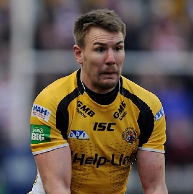 Congleton Guardian: Michael Shenton crossed the line three times in Castleford's victory over Warrington Congleton Guardian: Michael Shenton crossed the line three times in Castleford's victory over Warrington