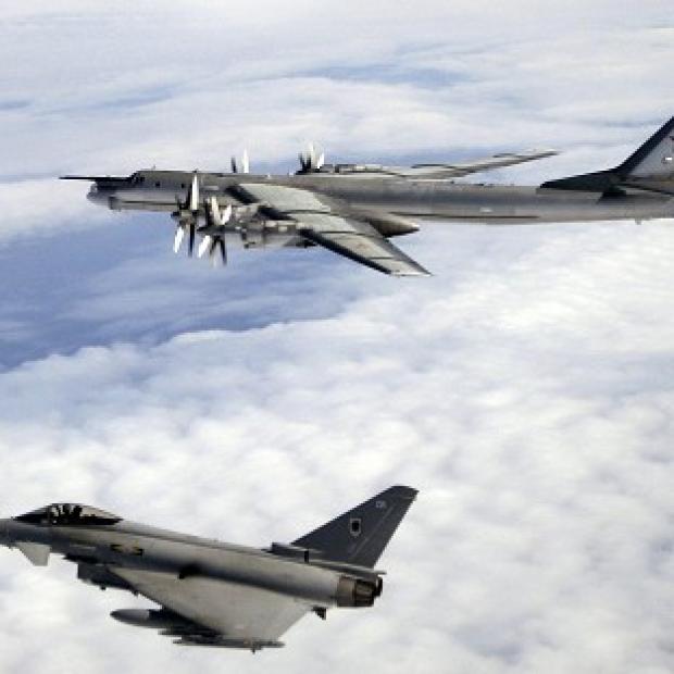 Congleton Guardian: RAF Typhoons (below) were sent to monitor Russian aircraft. Congleton Guardian: RAF Typhoons (below) were sent to monitor Russian aircraft.