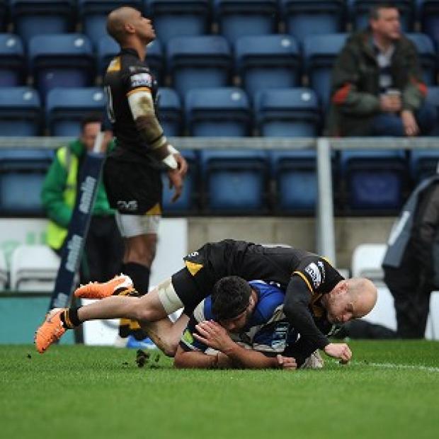 Congleton Guardian: Rob Webber goes over for his first try Congleton Guardian: Rob Webber goes over for his first try