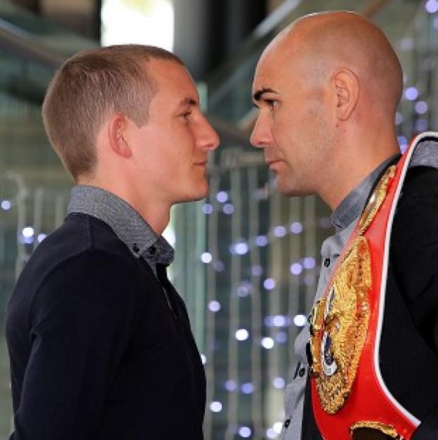 Congleton Guardian: Paul Butler, left, and IBF bantamweight champion Stuart Hall, right, will clash at the Metro Radio Arena this summer Congleton Guardian: Paul Butler, left, and IBF bantamweight champion Stuart Hall, right, will clash at the Metro Radio Arena this summer