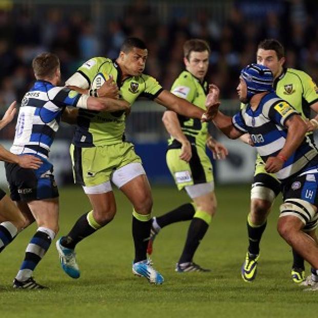 Congleton Guardian: Northampton centre Luther Burrell is tackled by Bath fly-half George Ford during their Aviva Premiership clash Congleton Guardian: Northampton centre Luther Burrell is tackled by Bath fly-half George Ford during their Aviva Premiership clash