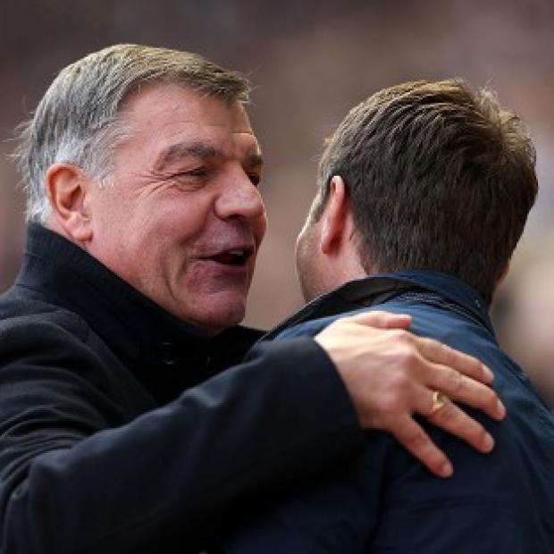 Congleton Guardian: Sam Allardyce, left, was delighted with West Ham's performance against Tottenham Congleton Guardian: Sam Allardyce, left, was delighted with West Ham's performance against Tottenham