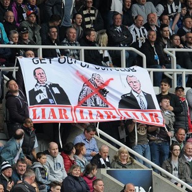 Congleton Guardian: Alan Pardew and owner Mike Ashley came under fire from Newcastle's supporters Congleton Guardian: Alan Pardew and owner Mike Ashley came under fire from Newcastle's supporters