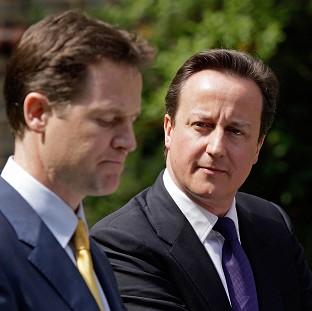 Congleton Guardian: Prime Minister David Cameron, right, and Deputy Prime Minister Nick Clegg must agree on rules for the coalition's final year, a think tank said Congleton Guardian: Prime Minister David Cameron, right, and Deputy Prime Minister Nick Clegg must agree on rules for the coalition's final year, a think tank said
