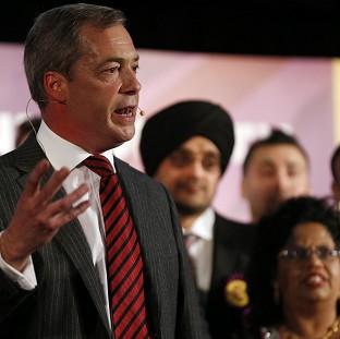Congleton Guardian: Nigel Farage speaks on stage during a Ukip rally held at the Emmanuel Centre, London Congleton Guardian: Nigel Farage speaks on stage during a Ukip rally held at the Emmanuel Centre, London