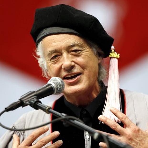 Congleton Guardian: Former Led Zeppelin guitarist Jimmy Page speaks at the Berklee College of Music in Boston (AP) Congleton Guardian: Former Led Zeppelin guitarist Jimmy Page speaks at the Berklee College of Music in Boston (AP)