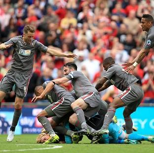 Congleton Guardian: Rotherham mob goalkeeper Adam Collin after the penalty shoot-out Congleton Guardian: Rotherham mob goalkeeper Adam Collin after the penalty shoot-out