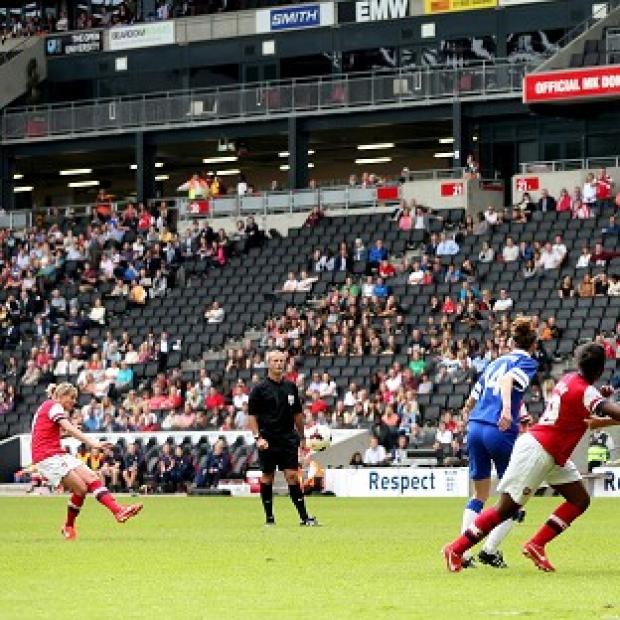 Congleton Guardian: Kelly Smith, far left, scored Arsenal's first goal Congleton Guardian: Kelly Smith, far left, scored Arsenal's first goal