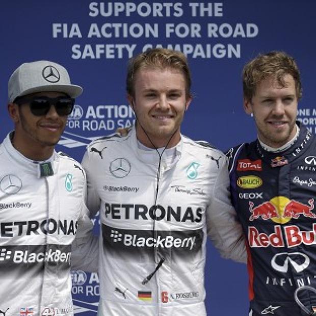Congleton Guardian: Nico Rosberg, centre, got the upper hand on team-mate Lewis Hamilton, right, in qualifying for the Canadian Grand Prix (AP) Congleton Guardian: Nico Rosberg, centre, got the upper hand on team-mate Lewis Hamilton, right, in qualifying for the Canadian Grand Prix (AP)