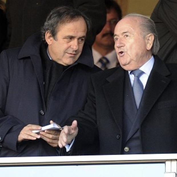 Congleton Guardian: Michel Platini, left, backed Europe's response to Sepp Blatter's U-turn Congleton Guardian: Michel Platini, left, backed Europe's response to Sepp Blatter's U-turn