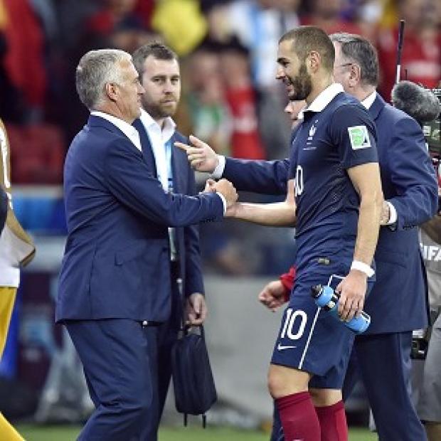 Congleton Guardian: Didier Deschamps, left, was pleased with France's opening win (AP) Congleton Guardian: Didier Deschamps, left, was pleased with France's opening win (AP)